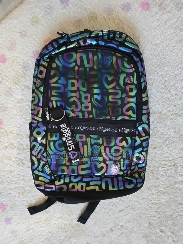 Smiggle Rainbow Laser Holographic Backpack Unisex Kids Teen School Bag · Photo 1