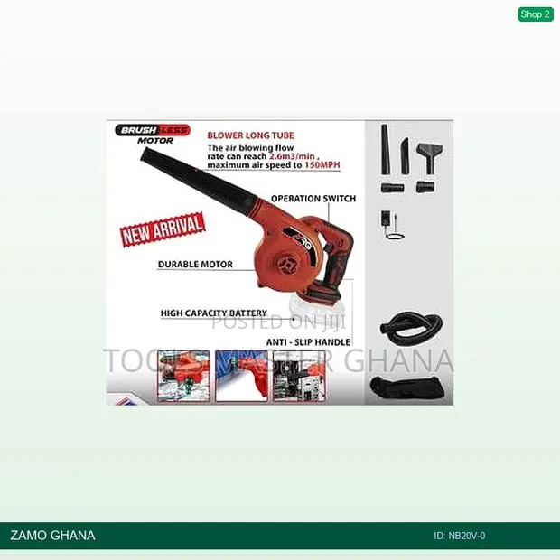 20v Blower 11000-15000-19000rpm Dust Suction 1.4-2.0-2.6m3/M - Nb20v-0 · Photo 1