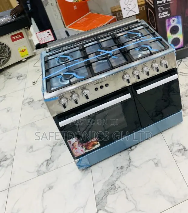 Long Lasting Mediatech 5 Gas Cooker Oven, Grill Auto Rotisserie Silver · Photo 1