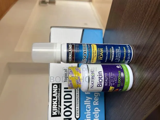 Kirkland Minoxidil Foam + Natrol Biotin(60 Tabs)/10,000mcg · Photo 1