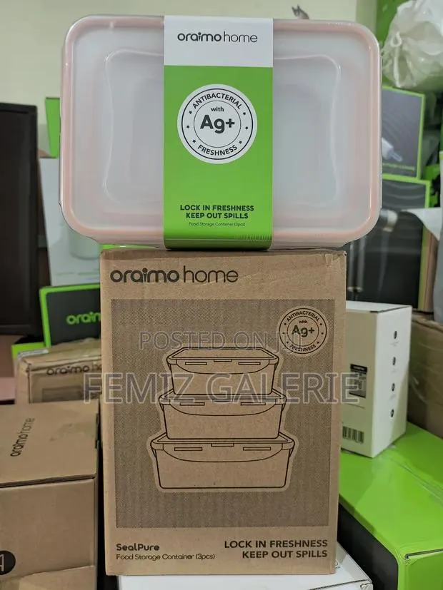 Oraimo Sealpure Silver Ion Protection Food Storage Container Set-3pcs · Photo 1