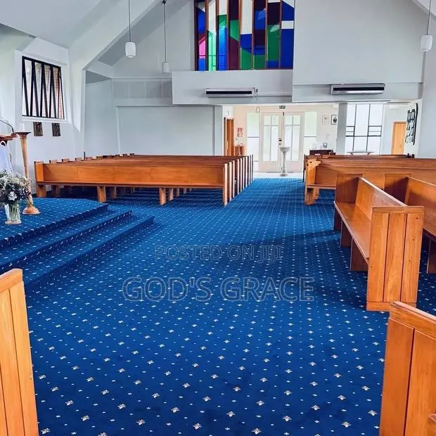 Blue With Design Quality and Thick Carpet for Church Auditorium · Photo 1