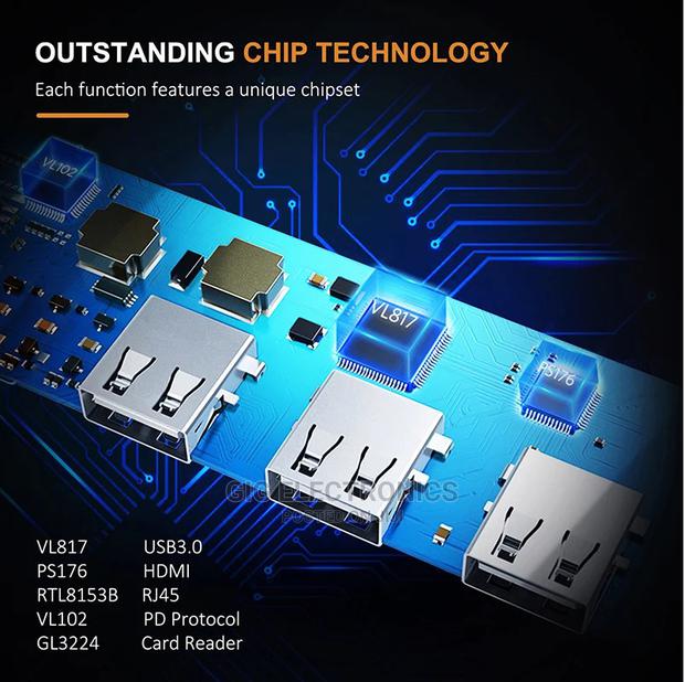 Type C Hub 6 In 1 Hdmi - 2 Usb 3.0 - Sd Card Tf Usb-c 3.0 · Photo 8