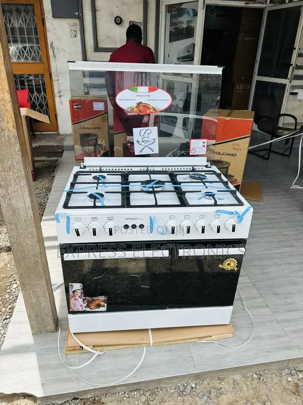Call for the New White Midea Tech 5burner 60/90 Gas Cooker · Photo 1