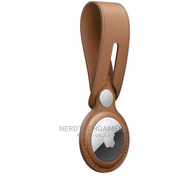 New Apple Airtag Leather Loop - Saddle Brown · Photo 2