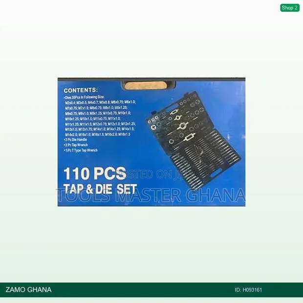 110pcs Metric Tap Die Set - H093161 · Photo 1