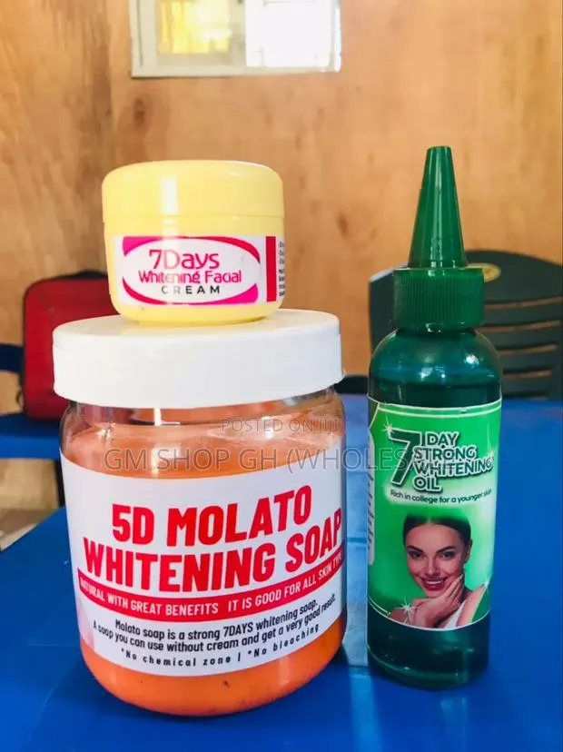 5D Molato Soap, 7days Whitening Oil and Face Cream.(GZ3456). · Photo 1