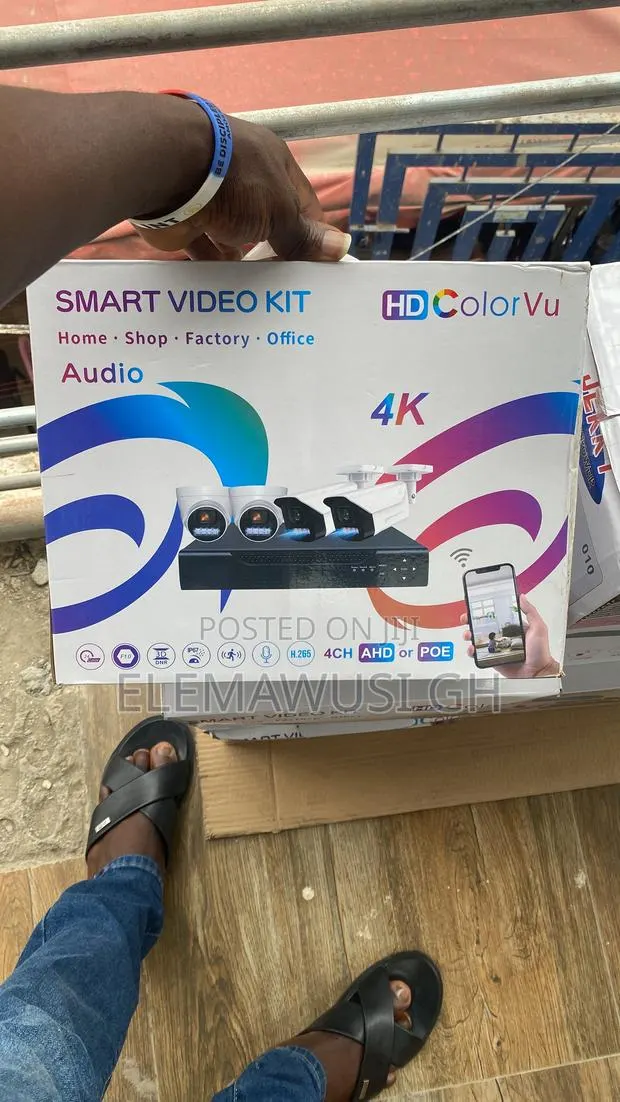 4 Chanel Smart Surveillance CCTV Camera (Remote Monitoring 2way Audio · Photo 1