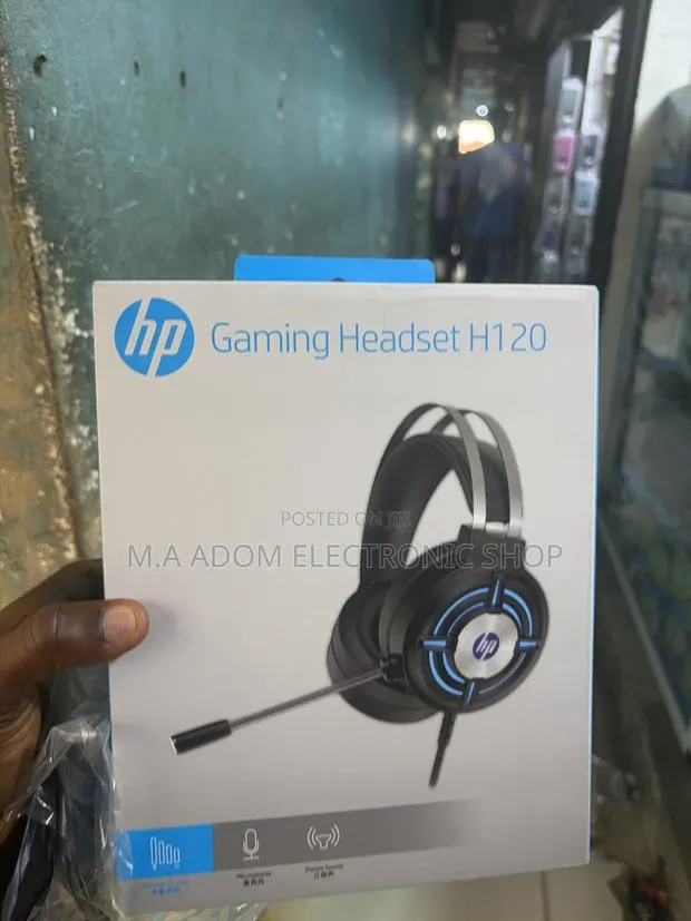 HP H120 USB 2 Pin Gaming Headset With Mic Control - Black · Photo 1