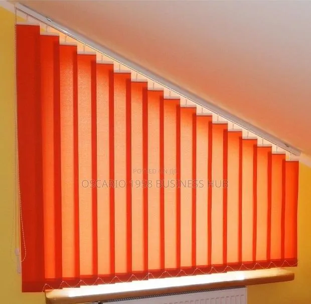 Orange Zest Modern Vertical Window Curtain Blinds · Photo 1