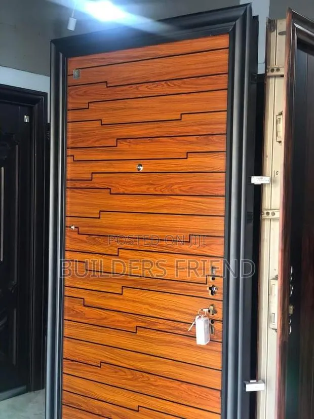 Standard Brown Stainless Steel Security Door Set · Photo 1