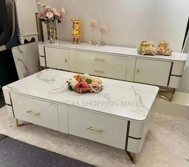 Luxury TV Console With Center Table Set · Photo 1