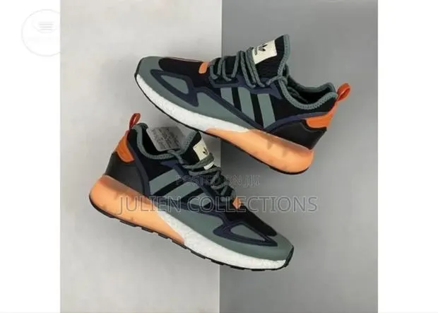 Adidas Zx Boost Ammry Green White and Orange · Photo 1
