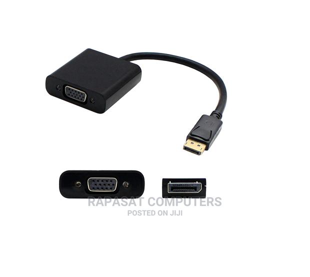 Displayport Male to Vga Female Adapter Cable, 8in, Black · Photo 1