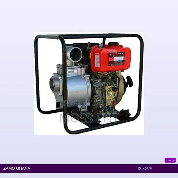 Water Pump 4 Inch Diesel Engine Km186f 40m3/H 8.5hp - Kdp40 · Photo 1