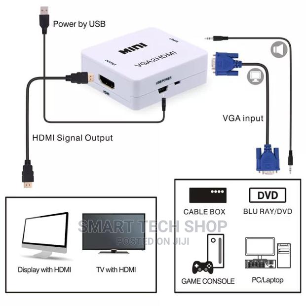 1080P MINI VGA to HDMI Converter With Audio Video Projector · Photo 3