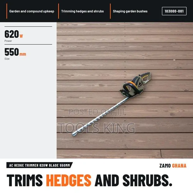 AC Hedge Trimmer 620W Blade 550Mm - 103000-001 · Photo 1