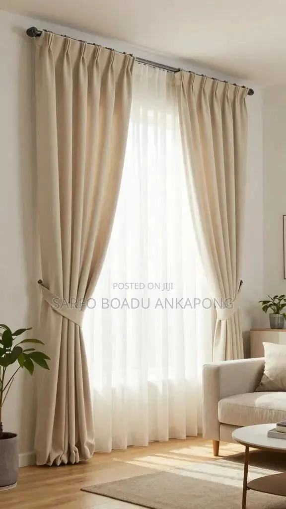 Creamy Colour Curtains · Photo 1
