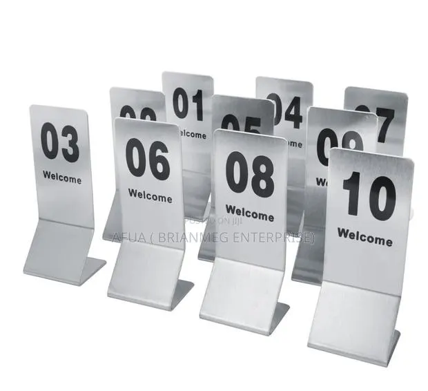 Stackable Table Numbers Stainless Steel Table Numbers · Photo 1