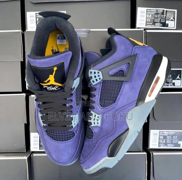 Jordan Retro 4 Lakers “ Imperial Blue “ Sneaker · Photo 1