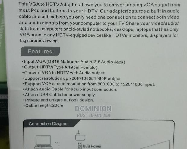 VGA to HDMI/HDTV Adapter With Audio · Photo 2