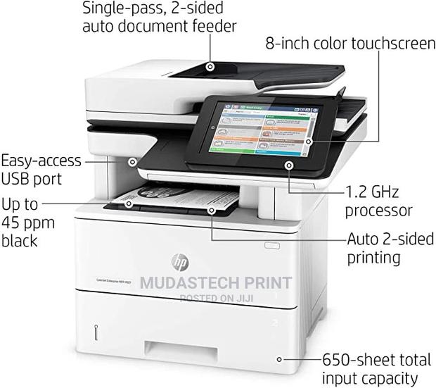 Hp Black and White M527 A4 Wireless Photocopy, Also Staple · Photo 2