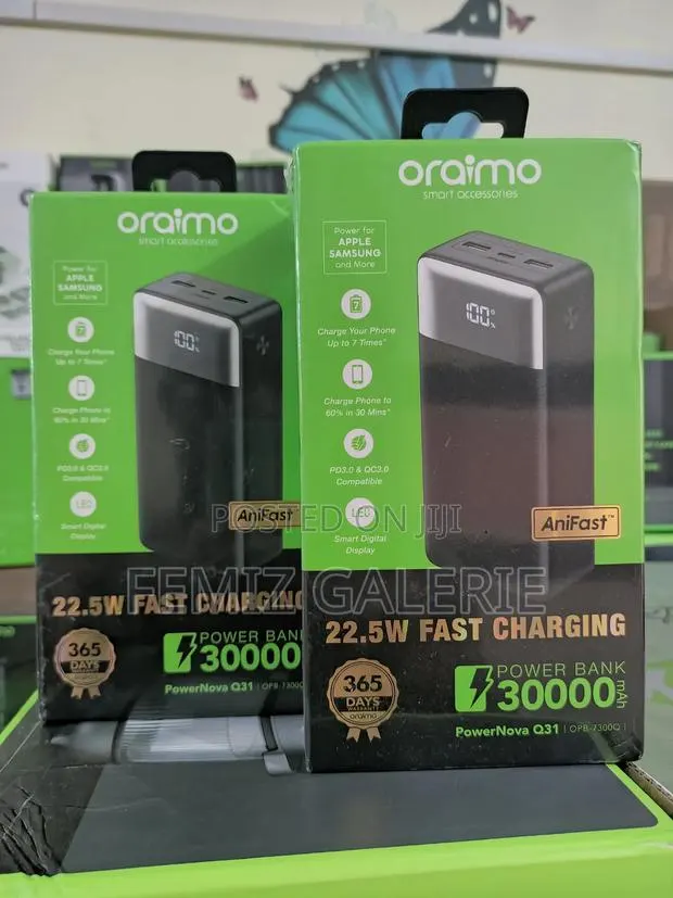 Oraimo Powernova Q31 30000mah 22.5w Fast Charging Power Bank · Photo 1