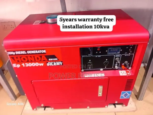 Aircool Digital Honda Diesel Generator 10kva 13000watts · Photo 1