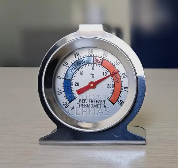 Stainless Steel Fridge/Freezer Thermometer Stands & Hangs Waterproof · Photo 1