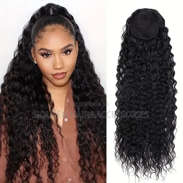 24inchs High Quality Curly Drawstring Ponytail · Photo 1