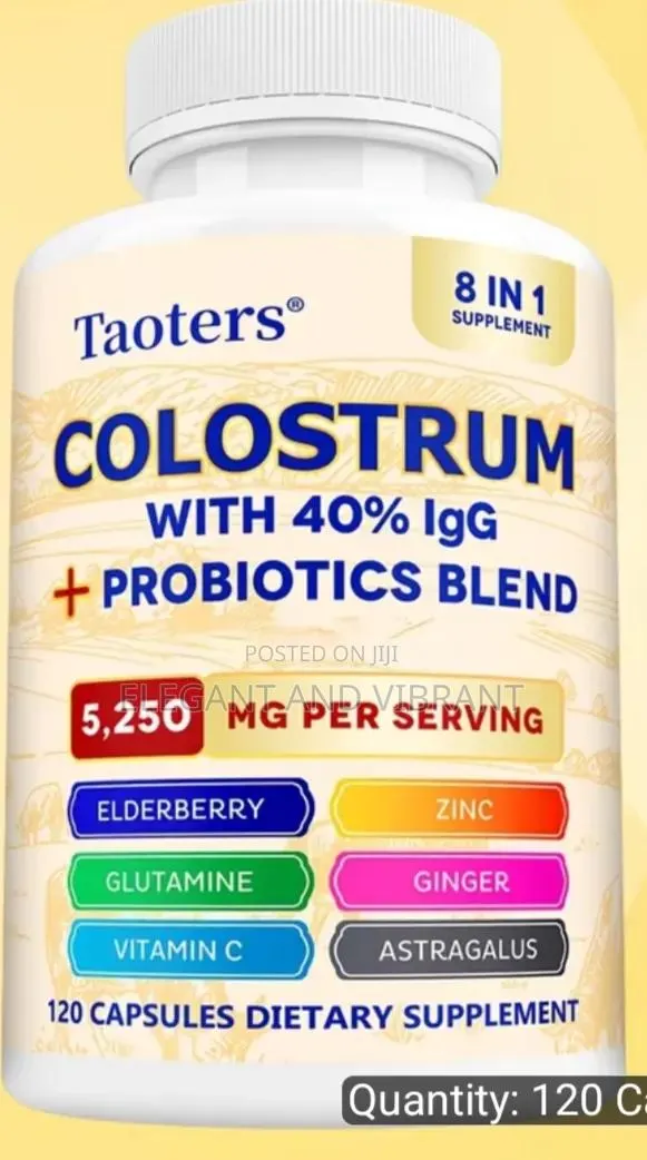 Grass Fed Colostrum - With Probiotic Blend, Elderberry & Gingert - 120 · Photo 1