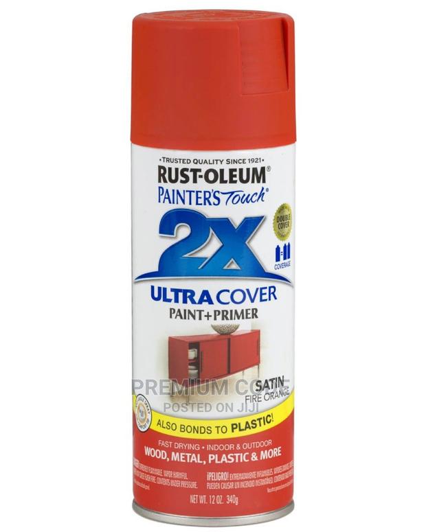 Spray Paint, Satin Fire Orange, 2X Ultra Cover, Rustoleum · Photo 2