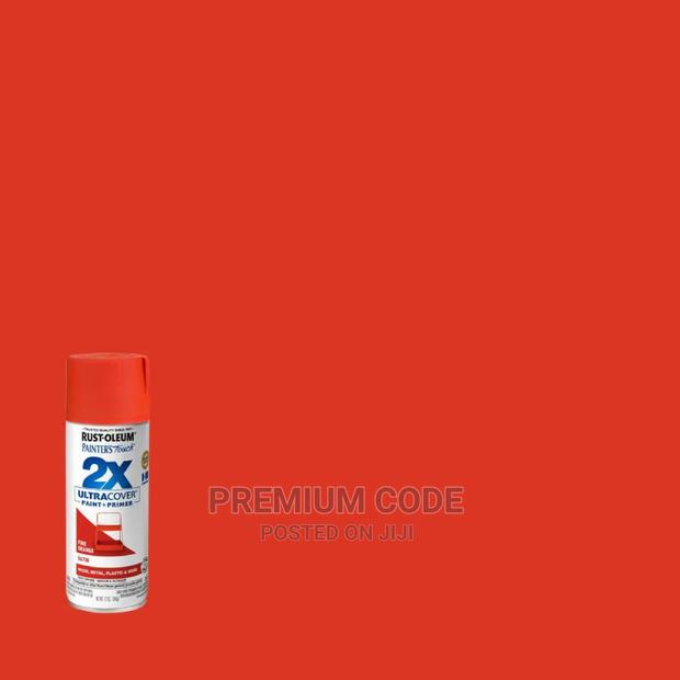Spray Paint, Satin Fire Orange, 2X Ultra Cover, Rustoleum · Photo 1
