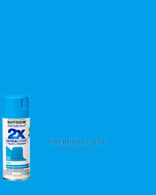 Spray Paint, Satin Oasis Blue, 2X Ultra Cover Rustoleum · Photo 1