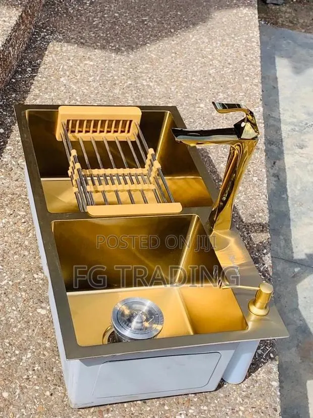 Gold Sink - Double Bowl Sink - Complete Kitchen Sink · Photo 1
