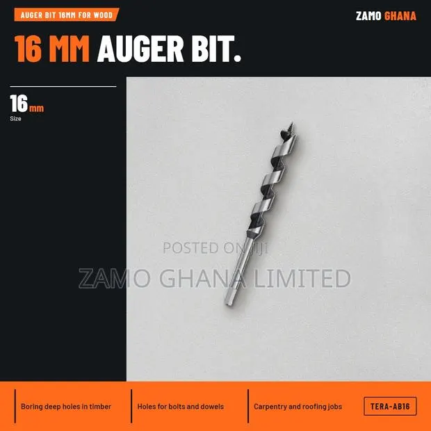 Auger Bit 16Mm for Wood - TERA-AB16 · Photo 1