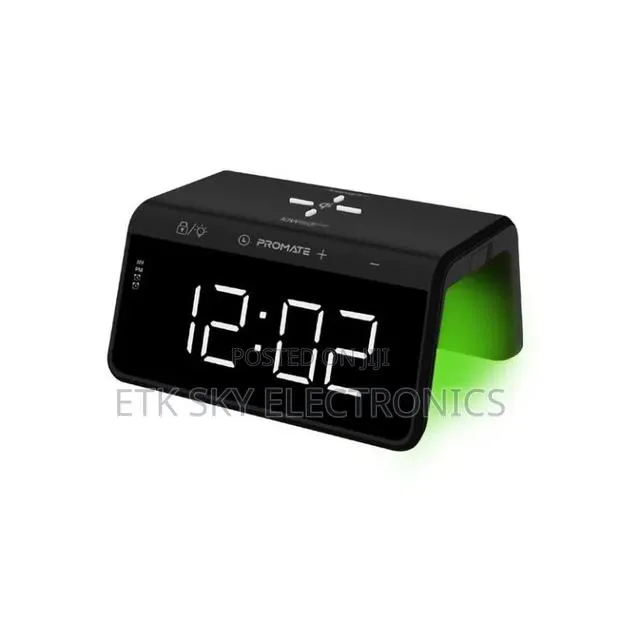 Multi-Function Led Alarm Clock With 10w Wireless Charger · Photo 1