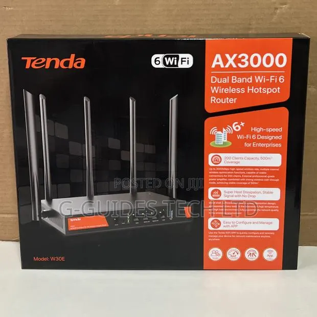 Tenda W30e Ax3000 Dual Band Wi-Fi 6 Wireless Hotspot Router · Photo 1