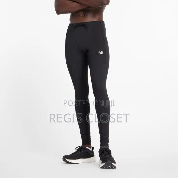 New Balance Men’s Black Sports Leggings – Running & Training Tights · Photo 1