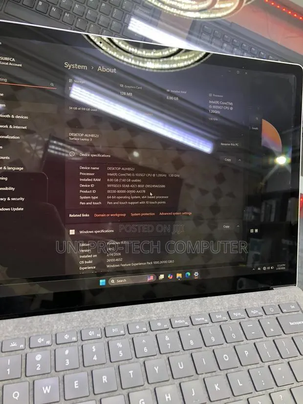 Laptop Microsoft Surface Laptop 3 8GB Intel Core I5 SSD 128GB · Photo 1