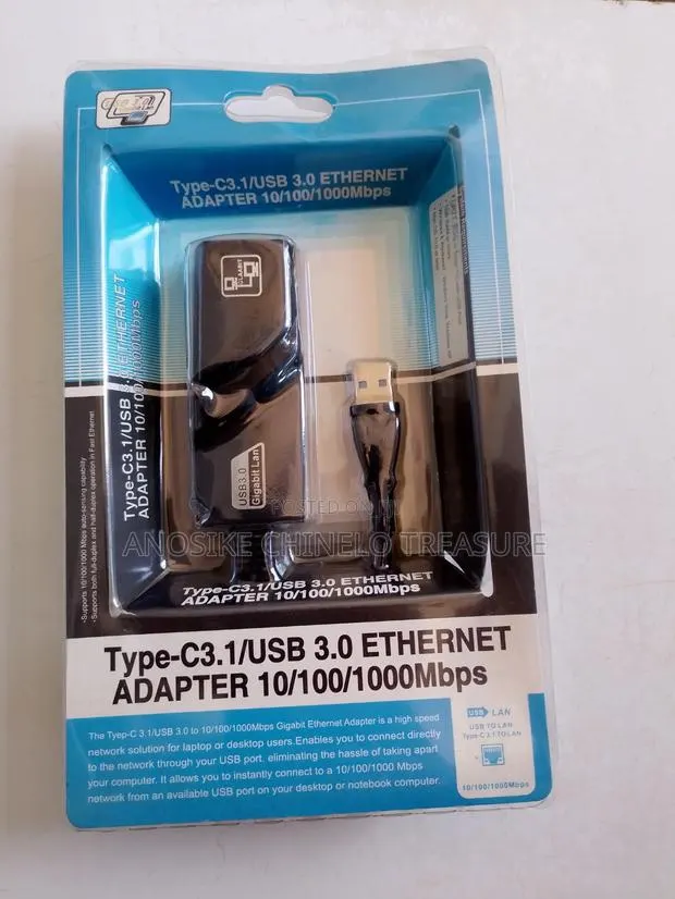 Usb 3.0 / Type-C to Gigabit Ethernet Lan Adapter 10/100/1000mbps · Photo 1