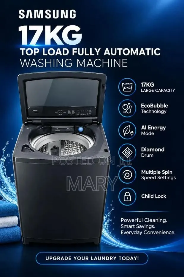 Samsung 17kg Fully Automatic Top-Load Washing Machine · Photo 1