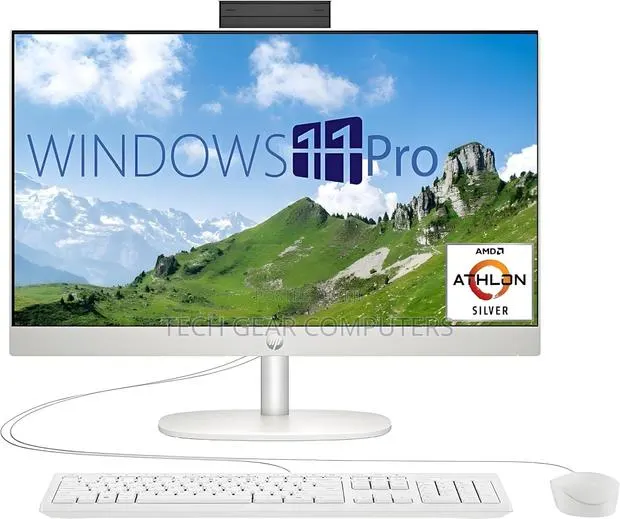 New Desktop Computer HP AiO 24 8GB AMD SSD 256GB · Photo 1