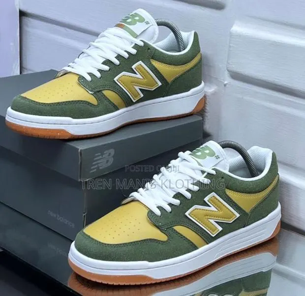 New Balance 480 Yellow/Green · Photo 1