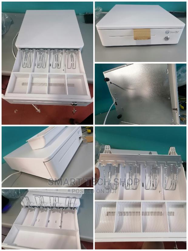 Steel Cash Drawer With Key and Electronic Lock.White Black · Photo 2