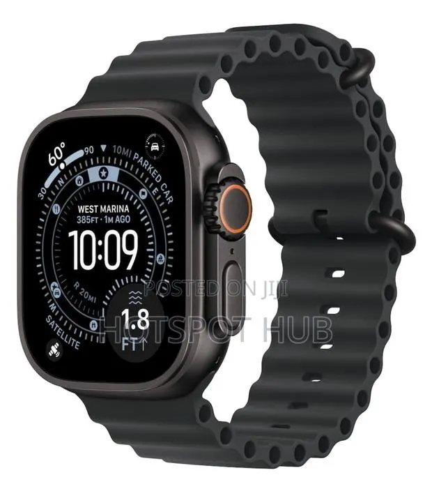 Apple Watch Ultra 3 49mm Titanium Case With Black Ocean Band · Photo 1
