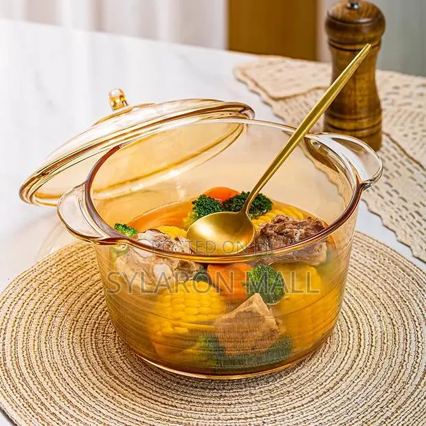 Transparent Heat-Resistant Glass Cooking Pot · Photo 1