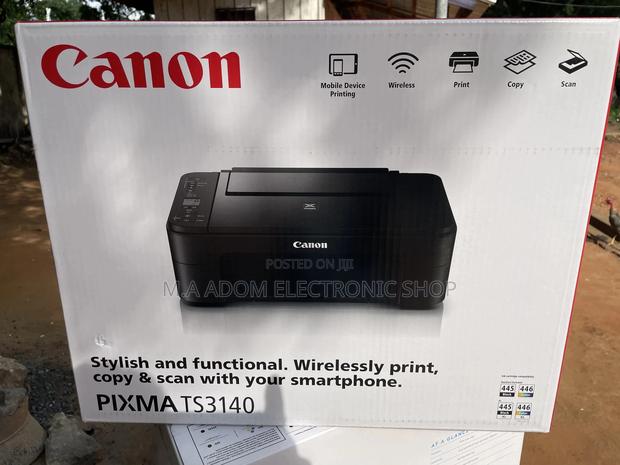 Black Colour Canon 5 in 1 Pixma Ts3140 Printer · Photo 1
