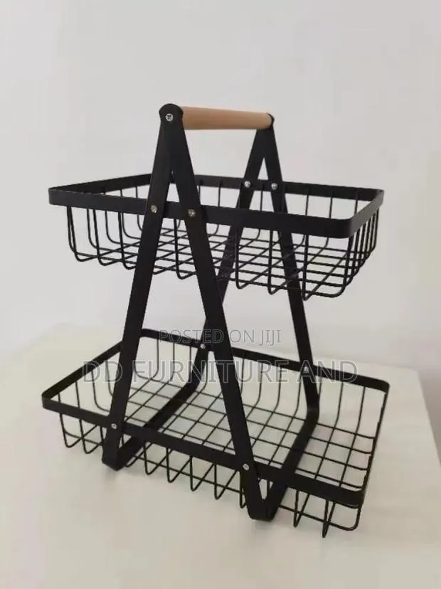 2-Tier Rectangular Metal Storage Basket · Photo 1