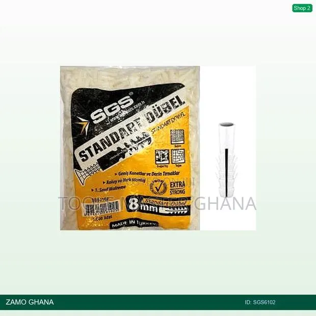 Standard Peg 8mm (Dubel) Wall Plug - Sgs6102 · Photo 1